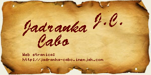 Jadranka Cabo vizit kartica